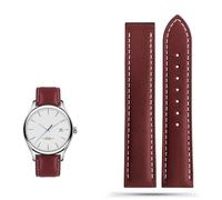 ZCCZJS Correa de reloj de cuero genuina para Omega Seamaster 300 150 Speedmaster 007 AT150 Brown Man Watchband 20 mm 22 mm