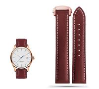 ZCCZJS Correa de reloj de cuero genuina para Omega Seamaster 300 150 Speedmaster 007 AT150 Brown Man Watchband 20 mm 22 mm