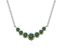 ZCCZJS Decoraciones Accesorios Simples 2.8 Collar de moissanite para Mujeres Cortes Redondos D Color de Color Creado Collares de Colgante de Diamantes Fiestas de Ropa Diaria Boda Hermosa