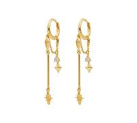 ZCCZJS Exquisito Temperamento de Estrellas y Lunares de Estrella y Luna Pencing Piercing Earng Jewelry Pendientes