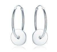 ZCCZJS Fashion 925 Sterling Silver Double Hool Hool Hoop Jewellry