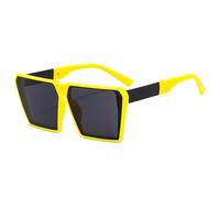 ZCCZJS Gafas de Sol de Gran tamaño Mujeres Doble Color Vintage Men Sun Glasses Shades UV400