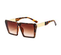 ZCCZJS Gafas de Sol de Gran tamaño Mujeres Doble Color Vintage Men Sun Glasses Shades UV400