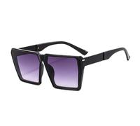 ZCCZJS Gafas de Sol de Gran tamaño Mujeres Doble Color Vintage Men Sun Glasses Shades UV400
