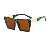 ZCCZJS Gafas de Sol de Gran tamaño Mujeres Doble Color Vintage Men Sun Glasses Shades UV400