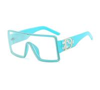 ZCCZJS Gafas de Sol Hombres Mujeres Gradientes de Escudo Marco Gafas de Sol UV400