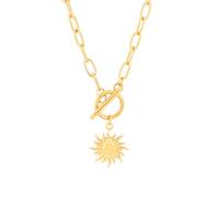ZCCZJS GIRLES JOYERÍA Geometry Geometry Sol Totem TOMBLA Mujeres Menores Amor del corazón Cadena de Cambio grues