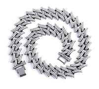 ZCCZJS Hip Hop Trendy Gothic Cuban Link Chain Collar para Hombres/Mujeres Punk Rock Pulsera Joyería Presente