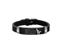 ZCCZJS joyería de silicona hombres pulsera de longitud ajustable brazalete de pulsera coraje de papá mamá a mi hijo eres valiente de lo que crees joyas