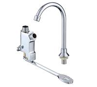 ZCCZJS Malifa de grifos, interruptor de pedal de tipo pedal de laboratorio montado en la pared Fábrica de laboratorio de una sola cuenca fría Tape de agua/válvula de pie (válvula de pie y grifo)