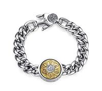ZCCZJS Menora 925 pulsera de plata esterlina seis palabras mantra girando cadena de personalidad transferencia de personalidad retro tendencia simple joyería unisex regalo de regalo.