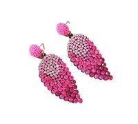ZCCZJS Mujeres Pendientes de Tachuelas de Color Rosa Brillante Accesorios de Fanshion Pendientes Femeninos Pendientes de Alta Gama Pendientes de Alta Gama