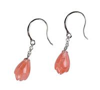 ZCCZJS Para Mujeres, el Estilo Chino S925 Solid Southern Red Agate Magnolia Bead Chain Chain Femenina de Moda generosa