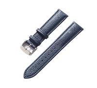 ZCCZJS Patrón de litchi de cuero Correa de cuero suave Pon de hombres Pon Huckle Elephant Grey Apricot ACCESORIOS DE CORTE DE VISTRA PURPULA (Elephant Grey Gold, 21 mm)