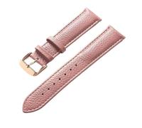 ZCCZJS Patrón de litchi de cuero Correa de cuero suave Pon de hombres Pon Huckle Elephant Grey Apricot ACCESORIOS DE CORTE DE VISTRA PURPULA (Elephant Grey Gold, 21 mm)