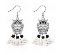 ZCCZJS Pendientes de aleación de búho/antialérgicos/Pendientes de Gancho/Plata de Ley 925, Color: Color de la Foto (Color: Color de la Foto)