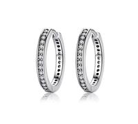 ZCCZJS Pendientes de aro con Joyas claras para Mujeres