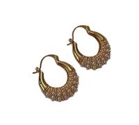 ZCCZJS Pendientes de aro geométrico Chapado en Oro para Mujeres con Acero Inoxidable hipoalergénico y Perlas | Joyas Modernas livianas 5G para Ropa Diaria, Fiestas, Bodas