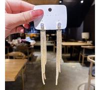 ZCCZJS Pendientes de Borla de Color para Mujeres Pendientes Largos exagerados Joyas de Boda Regalo de cumpleaños