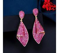 ZCCZJS Pendientes de caída Verde de Zirconia Creativa para Joyas para Mujeres