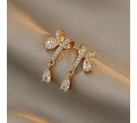 ZCCZJS Pendientes de Mariposa para Mujeres Pendientes de Borla Largos Brillantes Joyas Hermosas