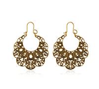 ZCCZJS Pendientes de Plata para Mujer, Pendientes Colgantes Vintage de turquesas Bohemias para Mujer, Pendientes Largos de Color Plateado Retro encantadores, Regalos de joyería para Novia, Esposa,