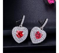 ZCCZJS Pendientes de Zirconia cúbica Micro pavimentada Pendientes de caída 925 Joyas