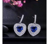 ZCCZJS Pendientes de Zirconia cúbica Micro pavimentada Pendientes de caída 925 Joyas