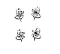 ZCCZJS Pendientes en Forma de corazón para Regalo de Cristal Mother 2 PPCS Birthstone A Pendientes Pendientes Boutique para Mujeres