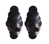 ZCCZJS Pendientes Largos con Colgante de Borla y Lentejuelas Circulares, Elegantes, de Hoja de plástico, con Lentejuelas en Forma de Escamas de pez, Color Negro