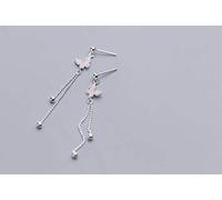 ZCCZJS Pendientes para Mujer, Pendientes De Plata S925 Moda Coreana Femenina Pendientes De Animales Lindos Mariposa Diamante Cuentas De Luz Simples Un Par