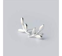 ZCCZJS Pendientes para Mujeres, Mori S925 Pendientes de Hojas Literario Corea Corea Arte Pendientes Hombres y Mujeres.