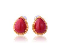 ZCCZJS Pendientes para Mujeres, Pendientes de oído con Joyas Chinas Simples esterlinas con Incrustaciones del Sur de la ágata roja Antiguo aretes de caída