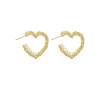 ZCCZJS Pendientes Pendientes Irregulares de corazón Hueco Pendientes Twisted Geométrico Pendientes de Personalidad para Mujeres Pendientes de Alta Gama