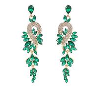 ZCCZJS Pendientes Personalizados para Mujeres Cristal Luxury Pendientes Largos de Mujeres Pendientes Personalizados Joyas Pendientes para Mujeres