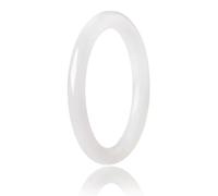 ZCCZJS Pulsero de Brazalete de Jade Natural Blanco para Mujeres Protección curativa Buena Suerte Gémica Natural Joyería Fengshui para Esposa para mamá (Blanco, 62-64 mm de diámetro)