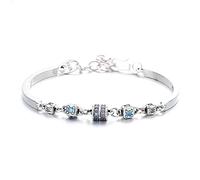 ZCCZJS S925 STERLING SILVER Japanese y coreano pequeño estilo fresco cubo de azúcar pulsador de empalme de tambor giratorio