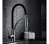 ZCCZJS Toda la cuenca del grifo de cobre, mezclador de agua caliente, cinturón de expansión, cabezal de spray, grifo de cocina, extensión del hogar, grifo de salida doble universal, mango único,