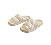 ZCCZJS Zapatillas para mujeres zapatillas para mujeres Summer suave bola de playa Flips Mujer Light Anti-Slip Home Slippers Tobas de baño (blanco, 42-43 (26 cm))