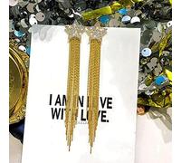 ZCCZJS Zircón con incrustación -Color Corazón Long Tassel Pendes Joyas para Mujeres Regalo de cumpleaños