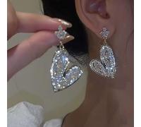 ZCCZJS Zircón con incrustación -Color Corazón Long Tassel Pendes Joyas para Mujeres Regalo de cumpleaños