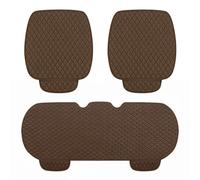 ZCCZQF Cojín de Asiento para Coche para GMC Sierra Yukon Terrain Acadia Savana, Cojines para Conductores, Cojín Protector de Asiento de Lino Delantero, Antideslizante,C/Brown