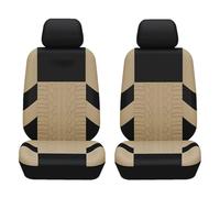 ZCCZQF Fundas Asientos Coche para Citroen C1 C2 C3 C4 Saxo Xsara Berlingo Picasso, Cómodo Transpirable Juegos de Cubreasientos Delanteros Traseros Funda Interior Accesorios,2 Seats-Beige