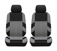 ZCCZQF Fundas Asientos Coche para Mitsubishi Space Star ASX Outlander Carisma l200, Cómodo Transpirable Juegos de Cubreasientos Delanteros Traseros Funda Interior Accesorios,2 Seats-Grey