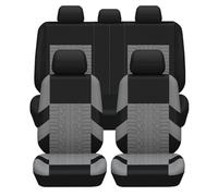ZCCZQF Fundas Asientos Coche para Mitsubishi Space Star ASX Outlander Carisma l200, Cómodo Transpirable Juegos de Cubreasientos Delanteros Traseros Funda Interior Accesorios,5 Seats-Grey