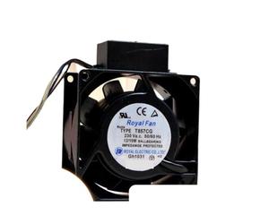 ZCDYGHU para Ventilador Royal Fan T857CG 8CM 230 V 12 W, 8038 para Aplicaciones industriales, Sistemas de energía y refrigeración Alta Resistencia
