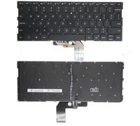 ZCDYGHU Teclado para portátil XIAOMI MI Notebook Air 13 161301-01 Teclado Estadounidense mk10000005761 490.09U07.0D01 9Z.ND7BW con retroiluminación(Black)