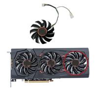 ZCDYGHU Ventilador de refrigeración FDC10H12D9-C FD7010H12S 75 mm, 4 Pines, para GPU RX 5600 XT Sapphire 6G D6 Platinum Edition Pro OC(C-Fan)