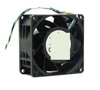 ZCDYGHU Ventilador Potente 8038 de 8 cm y 80 mm para Servidor Delta PFR0812DHE, 12 V CC, 2,54 A, x 38, Enfriador PWM 4 Cables