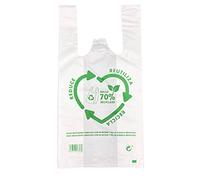 ZCENTER 120 uds Bolsas de Plástico Tipo Camiseta Resistentes, Reutilizables,Tamaño 30x40 cm
